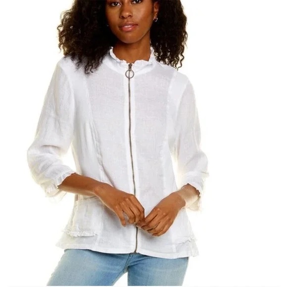 XCVI Ludie Linen Jacket - Picture 2 of 4